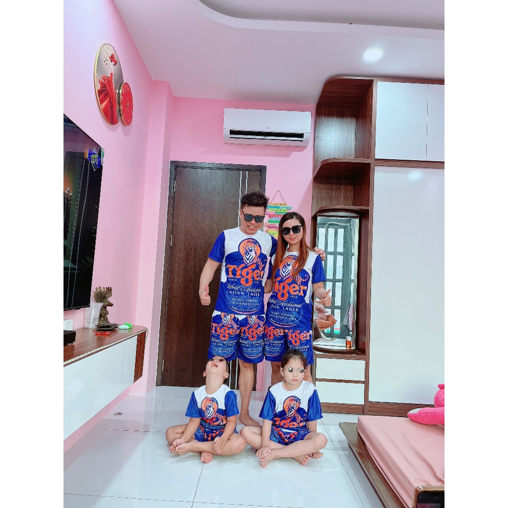 Bộ BIA TIGER XANH quần áo thể thao nam Nữ , đồ tập gym thể thao chất vải co giãn mát mẻ cao cấp mềm mịn unisex Kl1