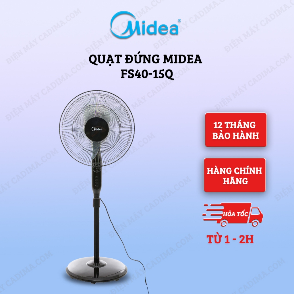 Quạt đứng Midea FS40-15Q 50W, 5 cánh, 3 tốc độ gió - Hàng Chính Hãng ...