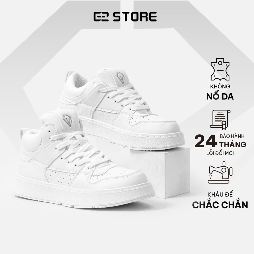 Ảnh Giày nam sneaker G2 STORE Athena dáng thao kiểu giày trắng đế cao giúp tăng chiều cao chính hãng 1