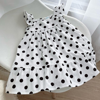Váy bé gái 1-6 tuổi (9-26kg) sát nách chấm bi siêu xinh chất liệu mát mẻ váy mùa hè cho bé N0094 BUNNYKIDS