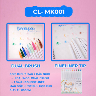 Combo 3 Bộ Bút Brush Đa Năng, Bút Decor Pen CLASSMATE Nhiều Đầu Ngòi Viết Calligraphy, Trang Trí Sổ, Take Note, Bullet