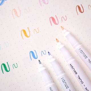 Bút Decor Pen 2 Đầu Ngòi Brush CLASSMATE, Hộp 10 Bút Màu Đa Năng Viết Calligraphy, Trang Trí Sổ Vở, Bujo CL-MK001