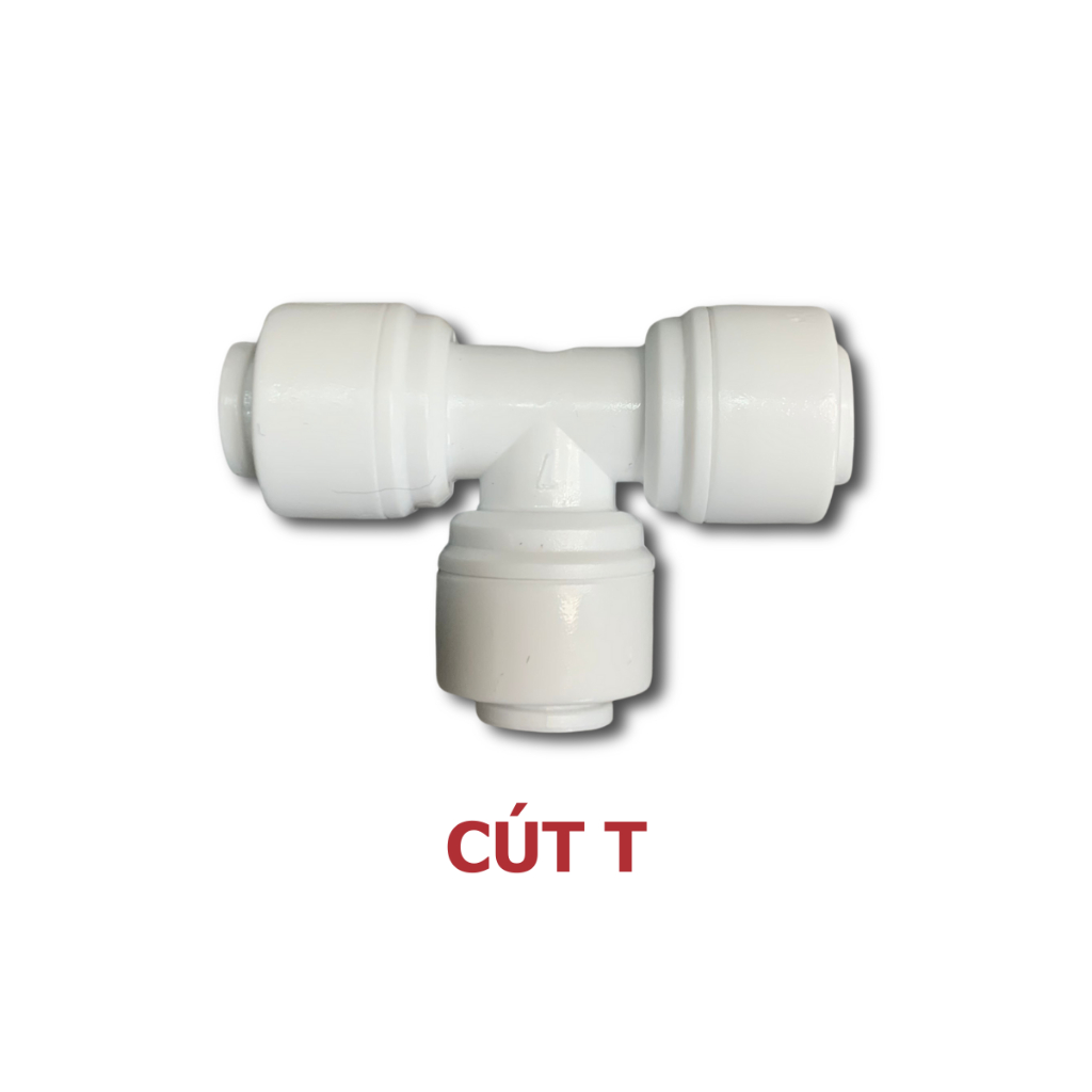 Cút Góc Và Cút T Cắm Nhanh Phi 6 Dành Cho Máy Lọc Nước Không Cần Quấn Băng Tan Và Hạn Chế Rò Nước