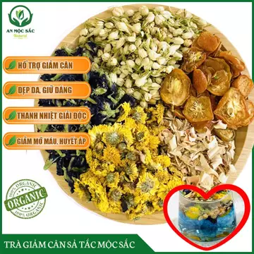 ✅[THƯỢNG HẠNG] Trà Giảm Cân Sả Tắc An Mộc Sắc Trà Giảm Mỡ Bụng Giảm Béo Thanh Lọc Cơ Thể