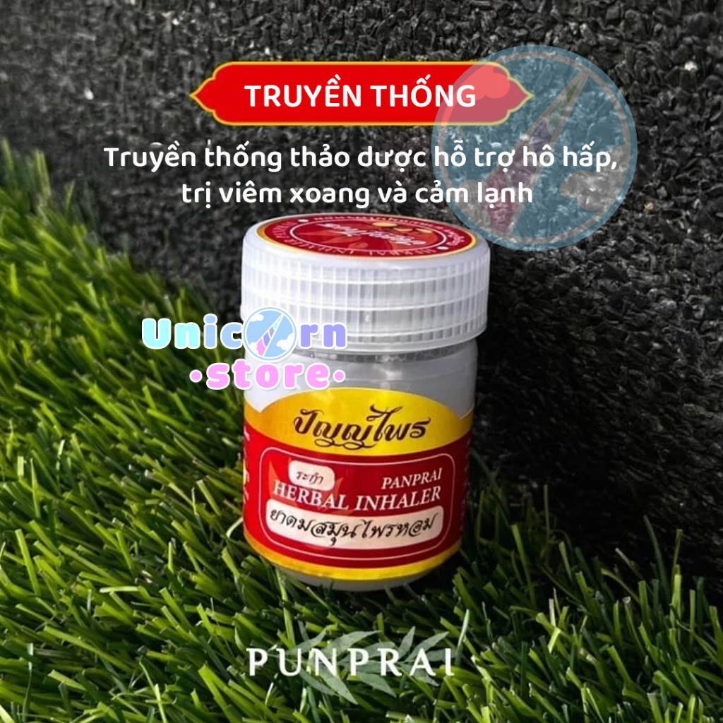 Hũ Hít Thông Mũi Thảo Dược Punprai Thái Lan Herbal Inhalant 25g