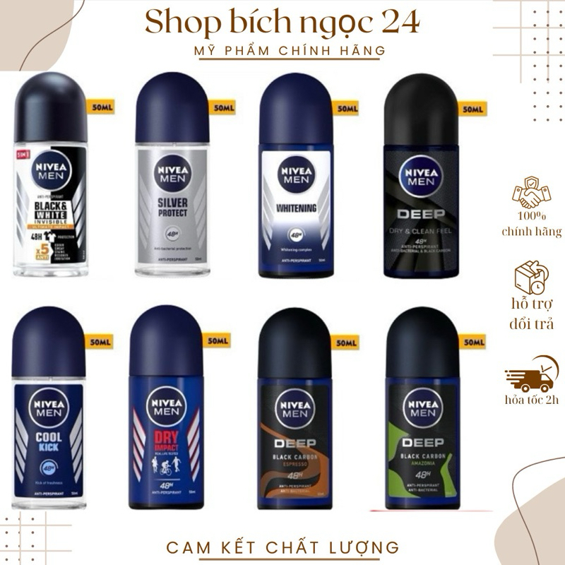 Lăn ngăn mùi NIVEA MEN dành cho Nam 50ml