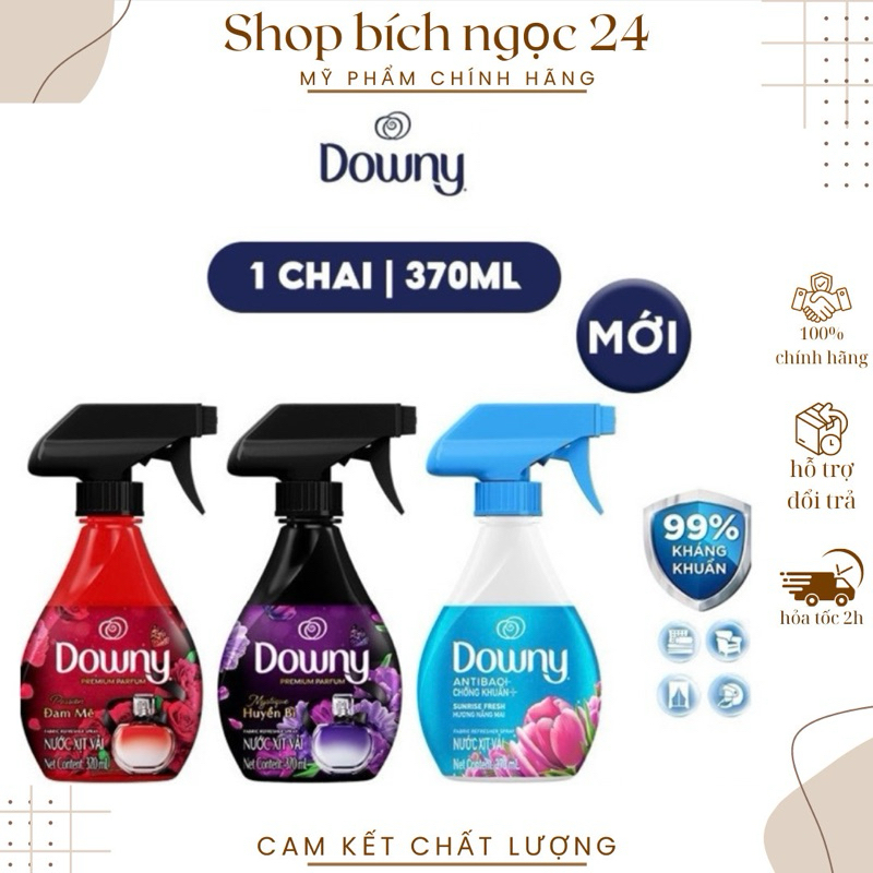 Xịt Vải DOWNY Khử Mùi Và Chống Khuẩn 99.9% Chai 370ML