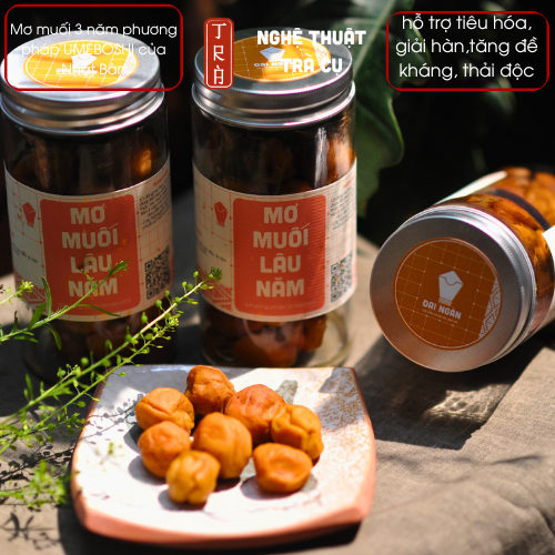Mơ muối tía tô 3 năm phương pháp Umeboshi - Nhật Bản đóng hủ thủy tinh 250gr