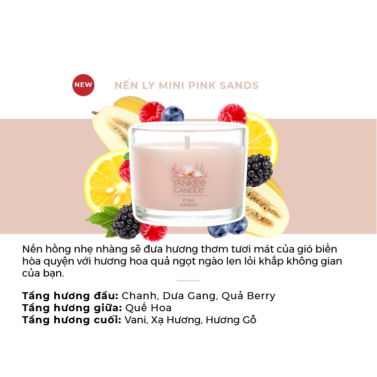 Ảnh Nến ly mini Yankee Candle (37g) - Pink Sands 1