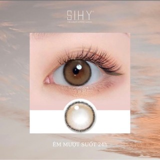 SIHY – Kính áp tròng, Lens [CẬN] Vista màu nâu viền đen, độ cận 0 đến 6 độ, chất liệu cao cấp