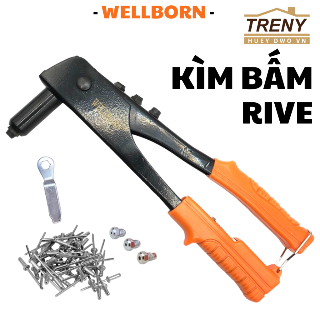 WELLBORN - Kìm bắn đinh rút, kìm bấm rive, kìm rút đinh tán 3 đầu đinh ...