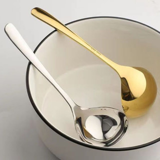 Muỗng Múc Canh Súp Lòng Sâu Loại Nhỏ Hàn Quốc Inox 304 Cán Dài 20 x 5,5 cm Chất Lượng Cao Dễ Vệ Sinh Phụ Kiện Nhà Bếp