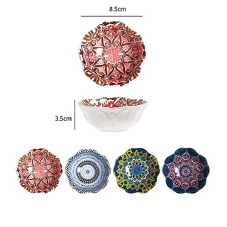 Bát hoa văn  đường kính 8,5 cm  chất liệu gốm sứ chuyên đựng gia vị cho bữa ăn gia đình loại tốt