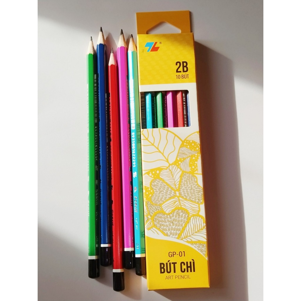 Hộp 10 bút chì Thiên Long loại đẹp_giá sỉ, mã 2B [Mã mới]