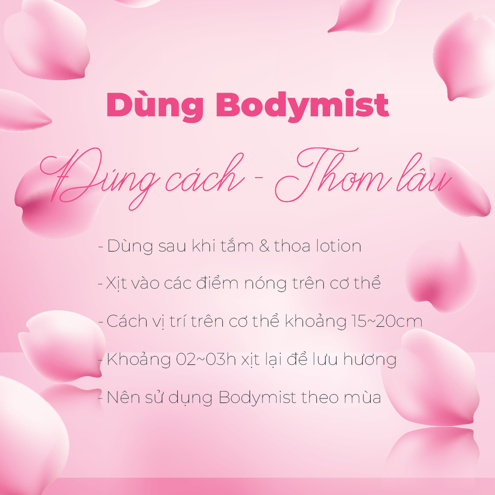 [ Body Mist ] Xịt toàn thân VVLove Blooming Rose 250ml