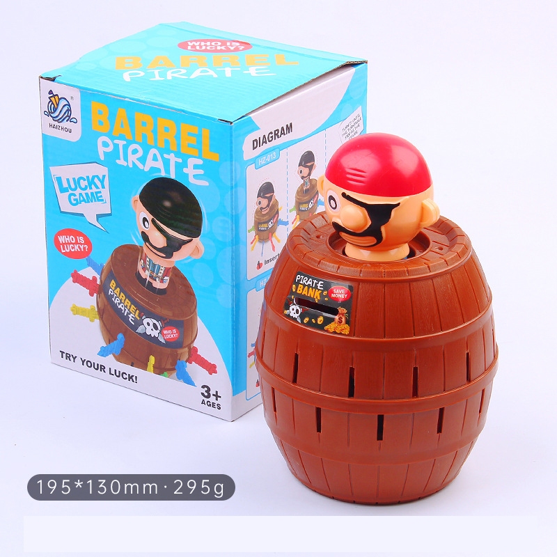 Đồ Chơi Đâm Hải Tặc Size Lớn 21Cm, Trò Chơi Thùng Hải Tặc Vui Nhộn Kèm 24 Kiếm Cho Bé Và Gia Đình