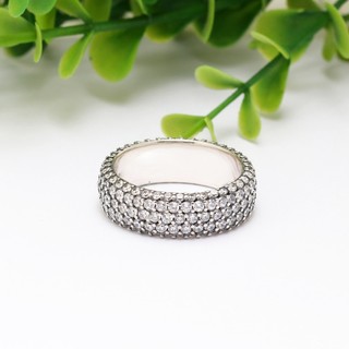 Nhẫn bạc LAMY Three Row Diamond Ring Silver 8120 - Nhẫn bạc S025 cao cấp