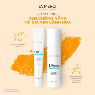 [Chính Hãng] Kem chống nắng Lamerci mỏng nhẹ không nâng tone cho nam và nữ SPF 50 +++