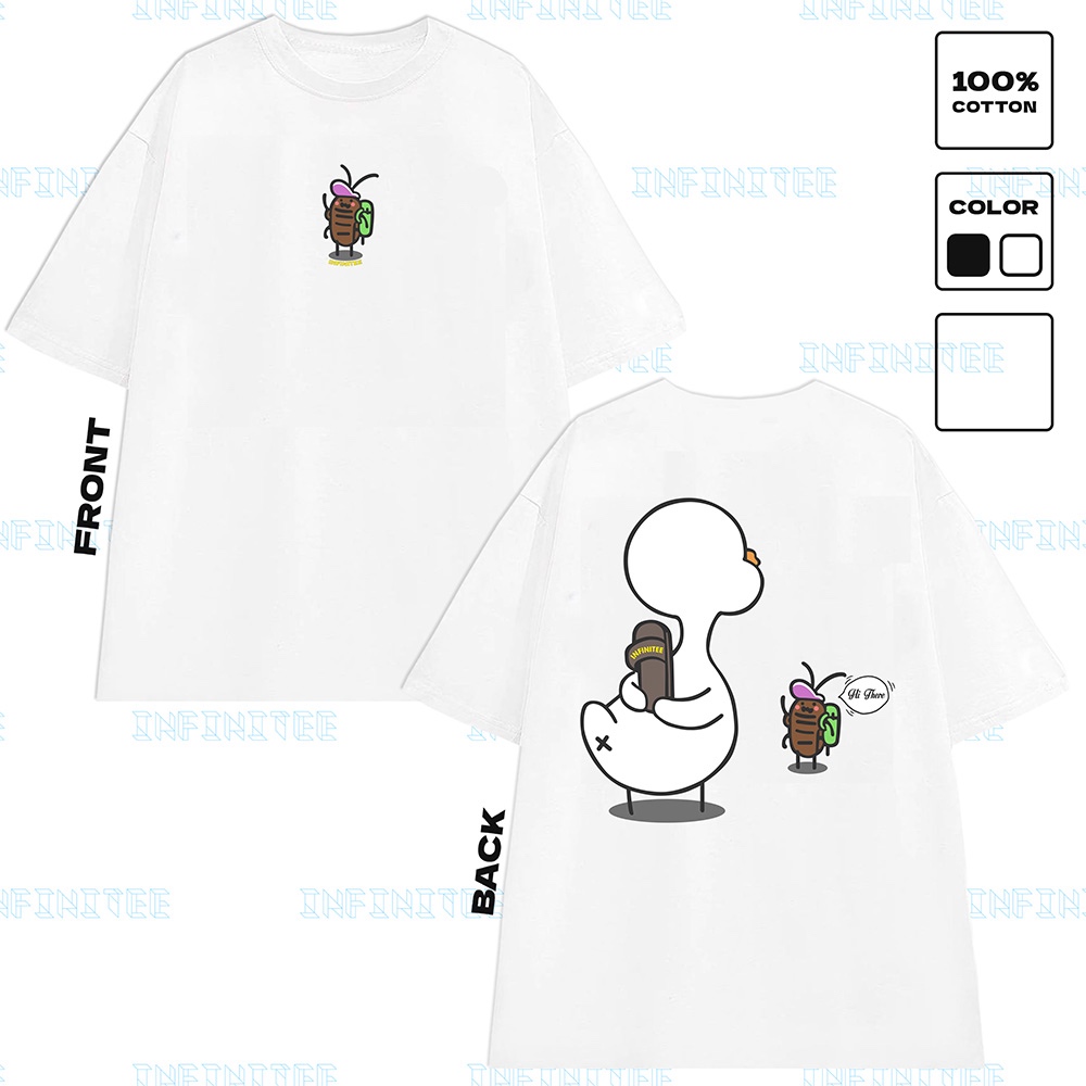 Áo thun INFINITEE Fni24040, Thun 100% Cotton - form rộng Unisex.