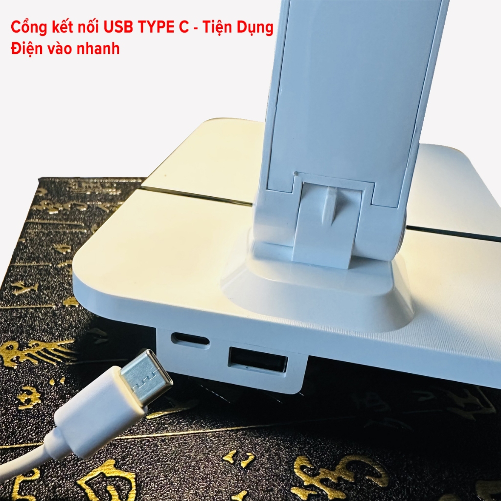 Ảnh Đèn LED 3 Chế Độ Sáng Vàng Điều Chỉnh Gấp Gọn Để Bàn Học Cổng Type C USB Chống Cận Bảo Vệ Mắt Có Loại Pin Hãng Amaiife 2
