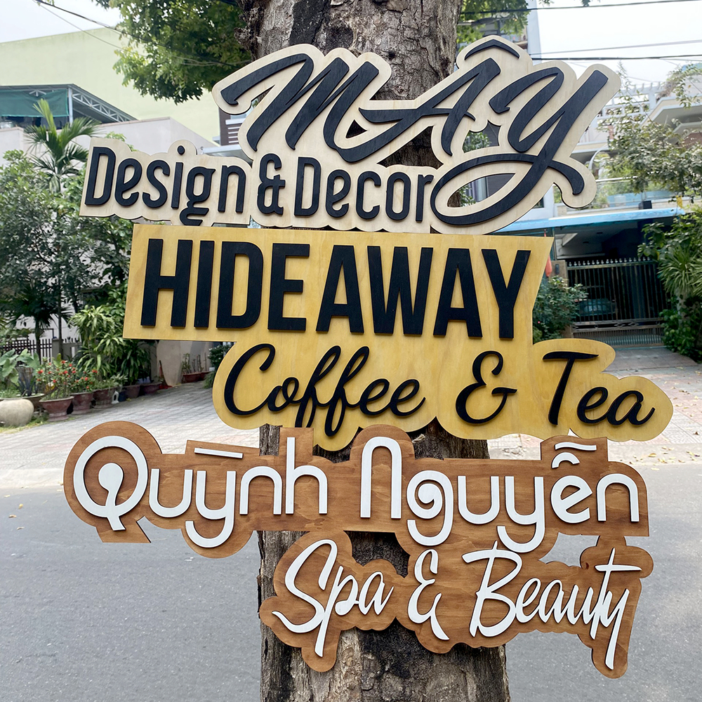 Biển Hiệu Chữ Gỗ Decor Trang Trí Shop Cửa Hàng Tùy Chỉnh, Bảng Tên Chữ ...