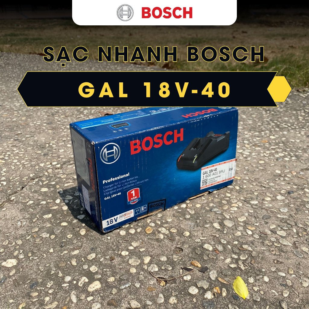 Sạc nhanh Bosch GAL 18V-40 (14.4V, 18V) - Hàng chính hãng