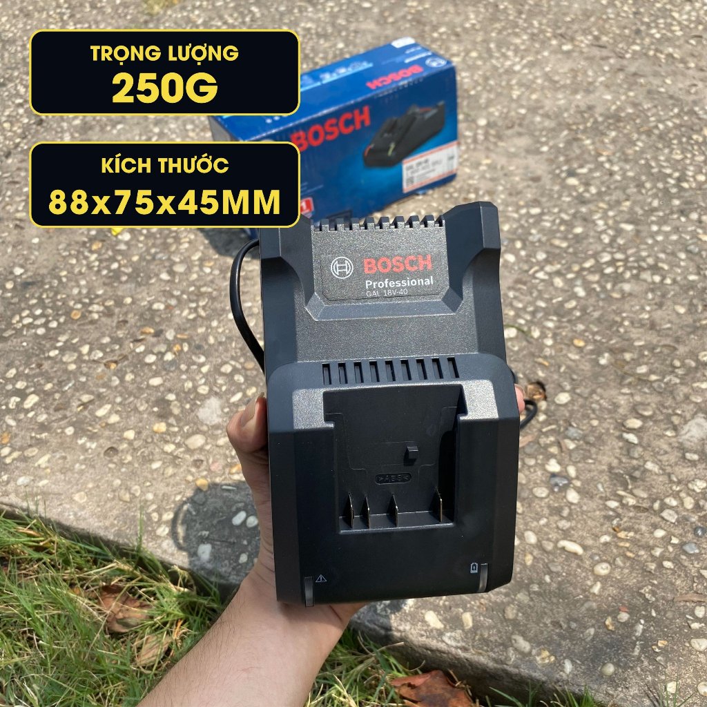 Sạc nhanh Bosch GAL 18V-40 (14.4V, 18V) - Hàng chính hãng