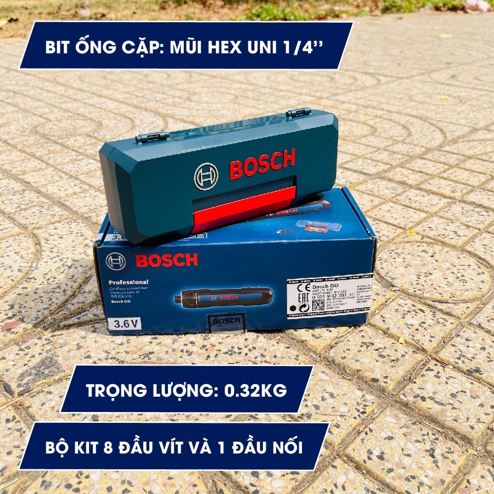 Máy bắn vít dùng pin Bosch Go Gen 3 KIT MỚI