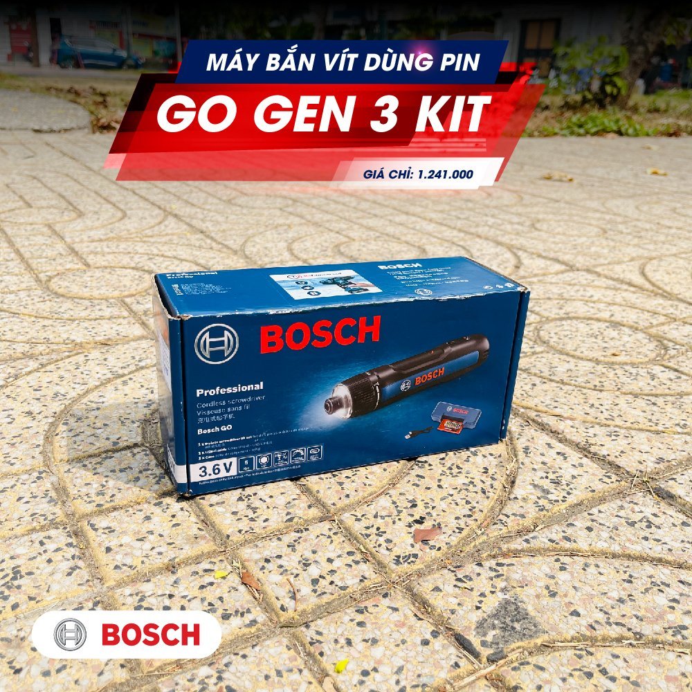 Máy bắn vít dùng pin Bosch Go Gen 3 KIT MỚI