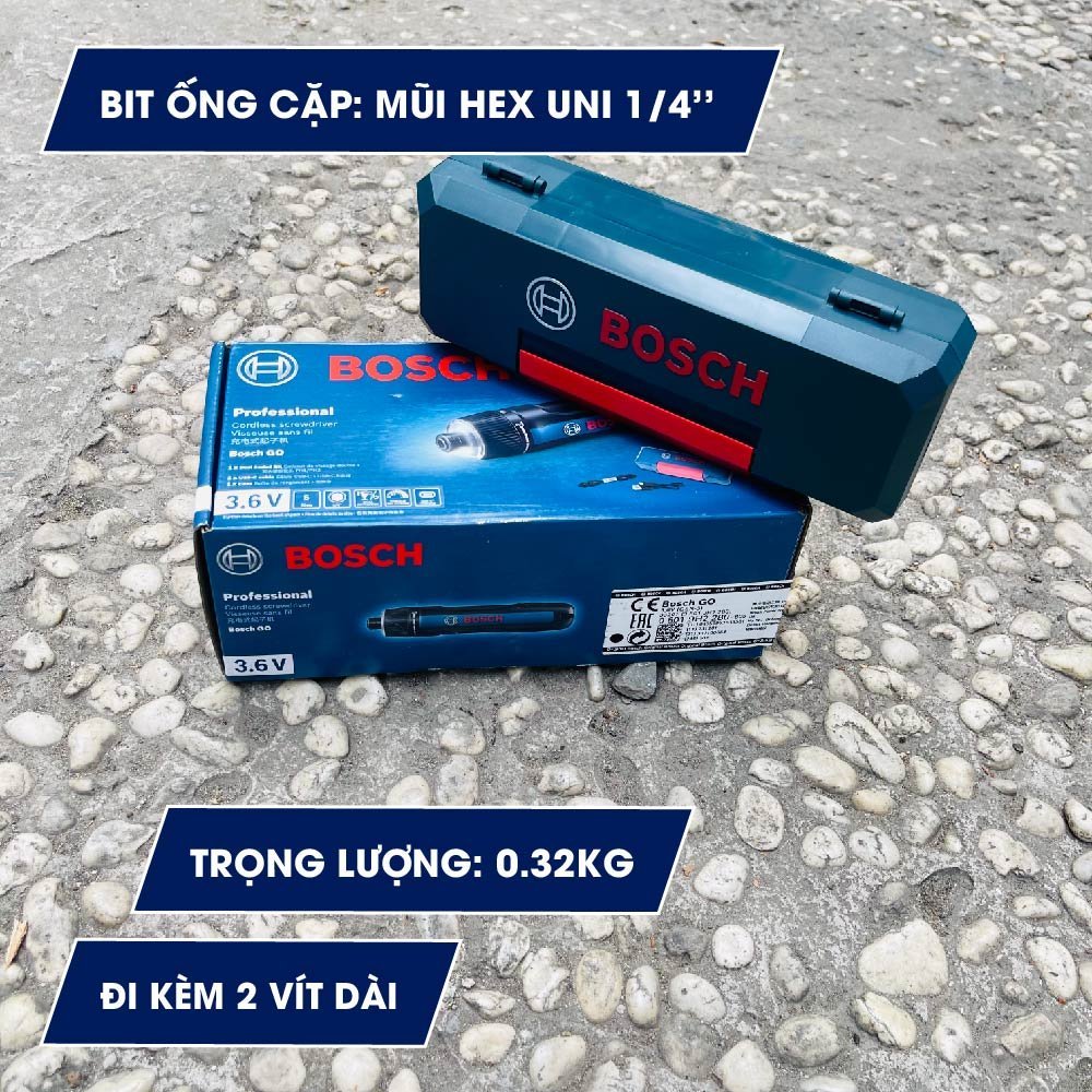 Máy vặn vít dùng pin Bosch Go Gen 3 MỚI (Solo) - Hàng chính hãng