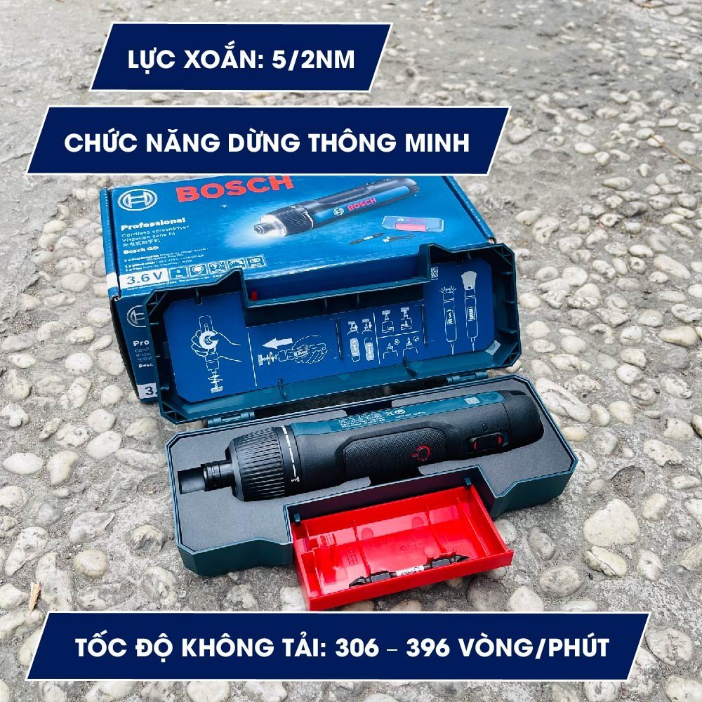 Máy vặn vít dùng pin Bosch Go Gen 3 MỚI (Solo) - Hàng chính hãng