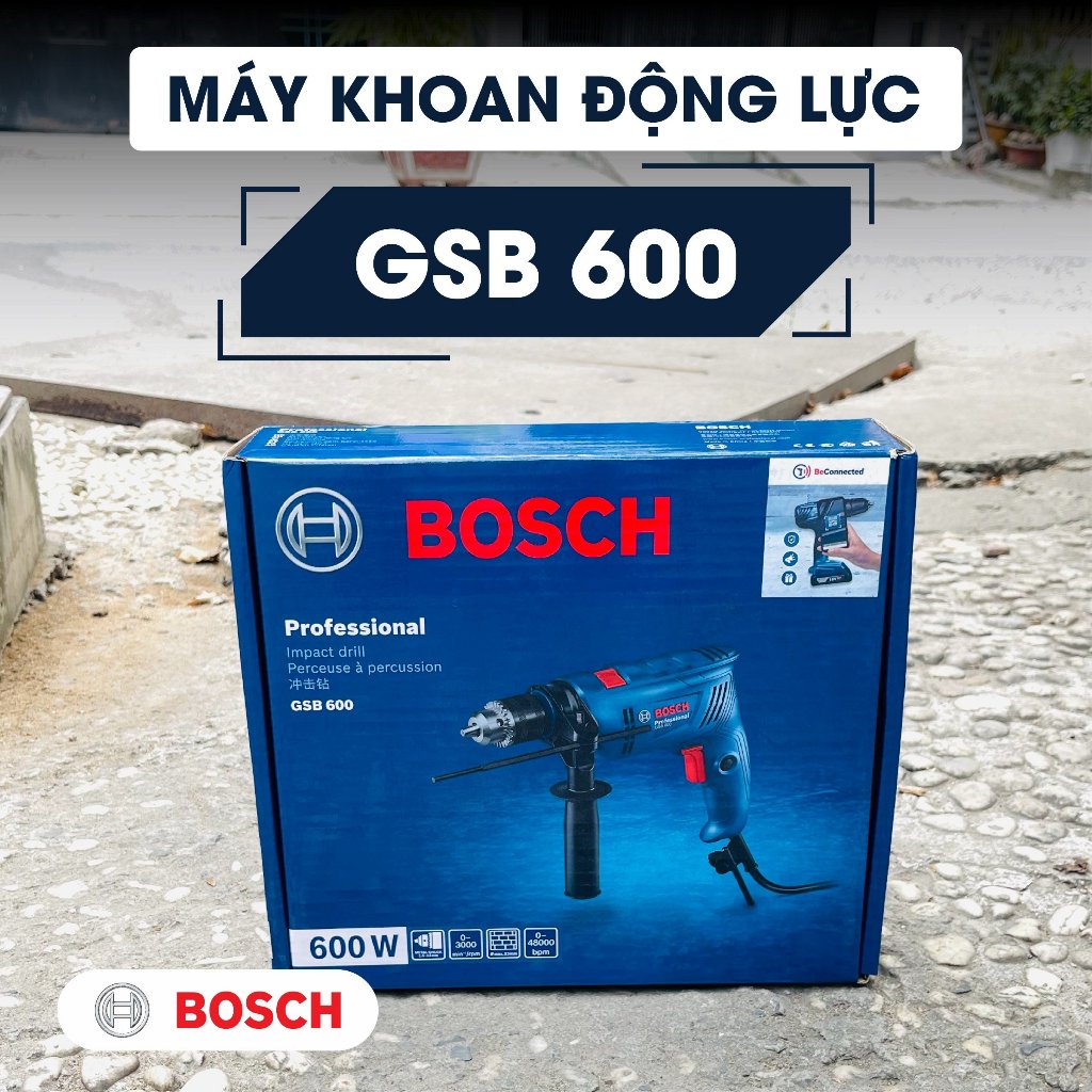 Máy khoan động lực Bosch GSB 600 600W bảo hành 12 tháng - MỚI