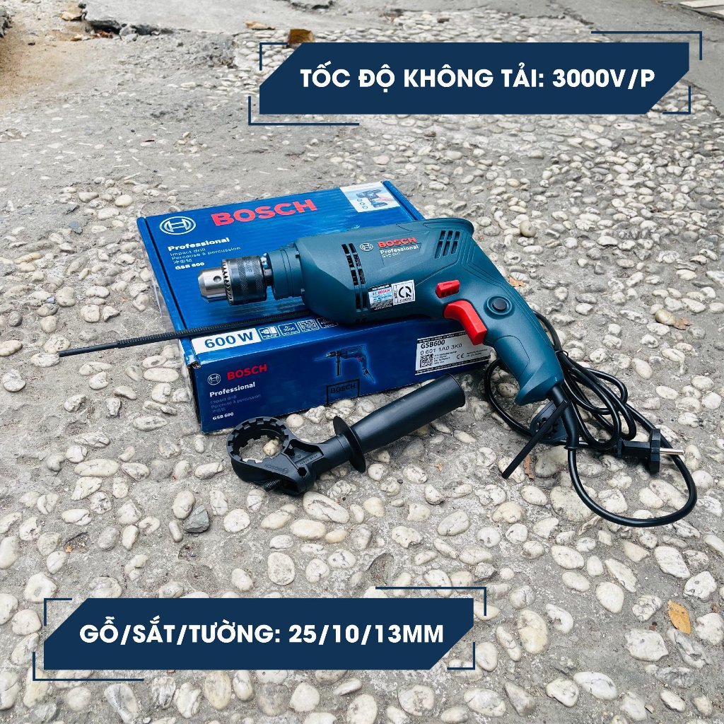 Máy khoan động lực Bosch GSB 600 600W bảo hành 12 tháng - MỚI