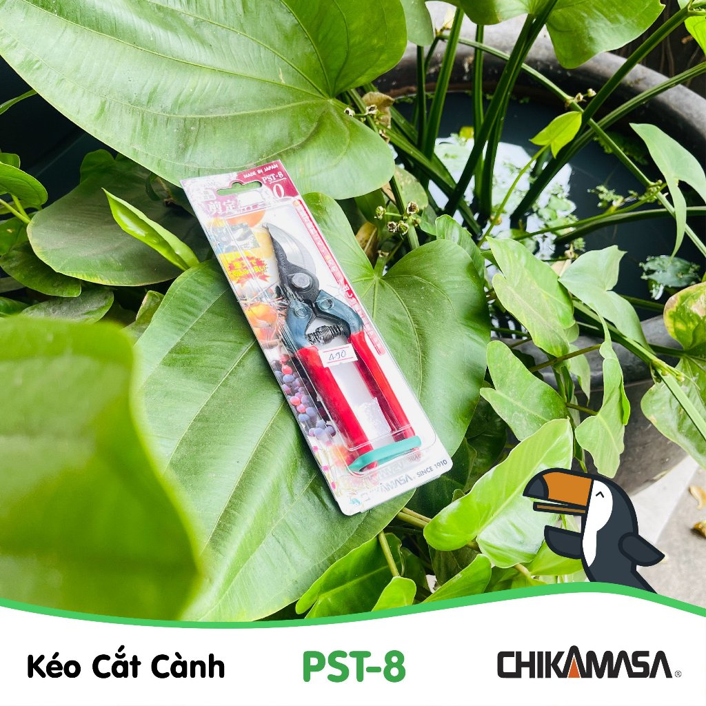 Kéo cắt tỉa cành cao cấp Nhật bản Chikamasa PST-8 - chiều dài lưỡi 45mm - lưỡi thép carbon chất lượng cao siêu bén