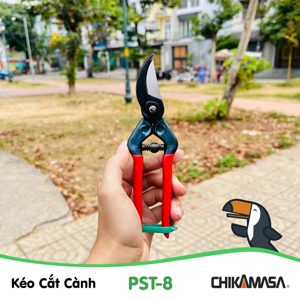 Kéo cắt tỉa cành cao cấp Nhật bản Chikamasa PST-8 - chiều dài lưỡi 45mm - lưỡi thép carbon chất lượng cao siêu bén