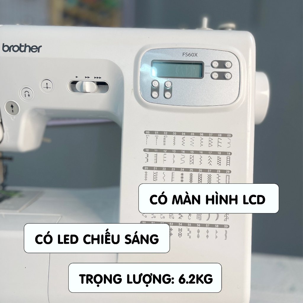 [HỎA TỐC 2H]Máy May Điện Tử Brother FS60X - Hàng chính hãng