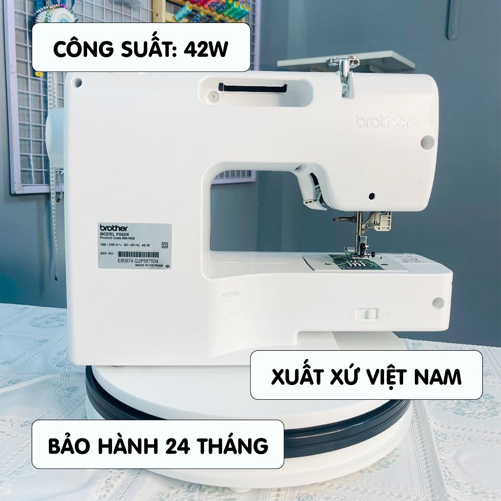 [HỎA TỐC 2H]Máy May Điện Tử Brother FS60X - Hàng chính hãng