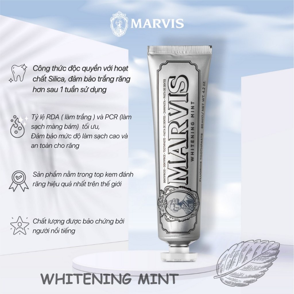 Ảnh Kem Đánh Răng MARVIS Whitening Trắng Răng 85ml - MARVIS 2