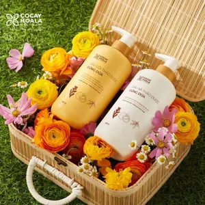 Dầu Gội Thảo Dược Hữu Cơ Gừng Dừa Cỏ Cây Hoa Lá - Giảm Rụng Tóc Giúp Tóc Mềm Mượt - 650g Baroorganic