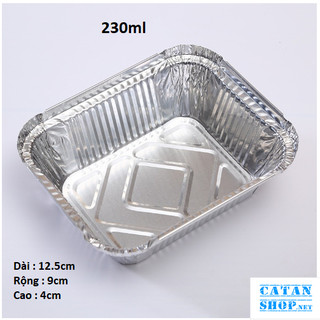 Set 20 chiếc khuôn bạc nướng hình vuông, khay giấy bạc sử dụng cho nồi chiên không dầu nhiều kích thước