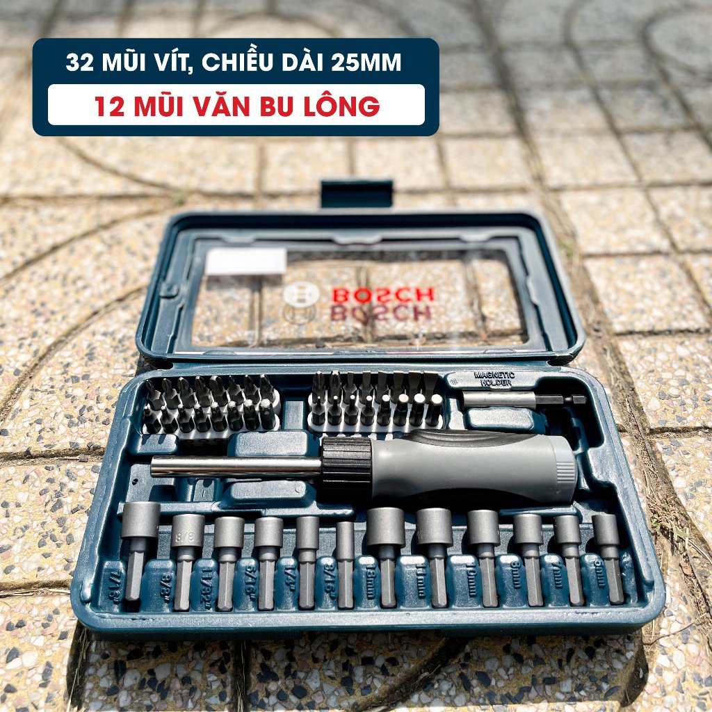 Bộ vặn vít đa năng Bosch 46 chi tiết 2607017399