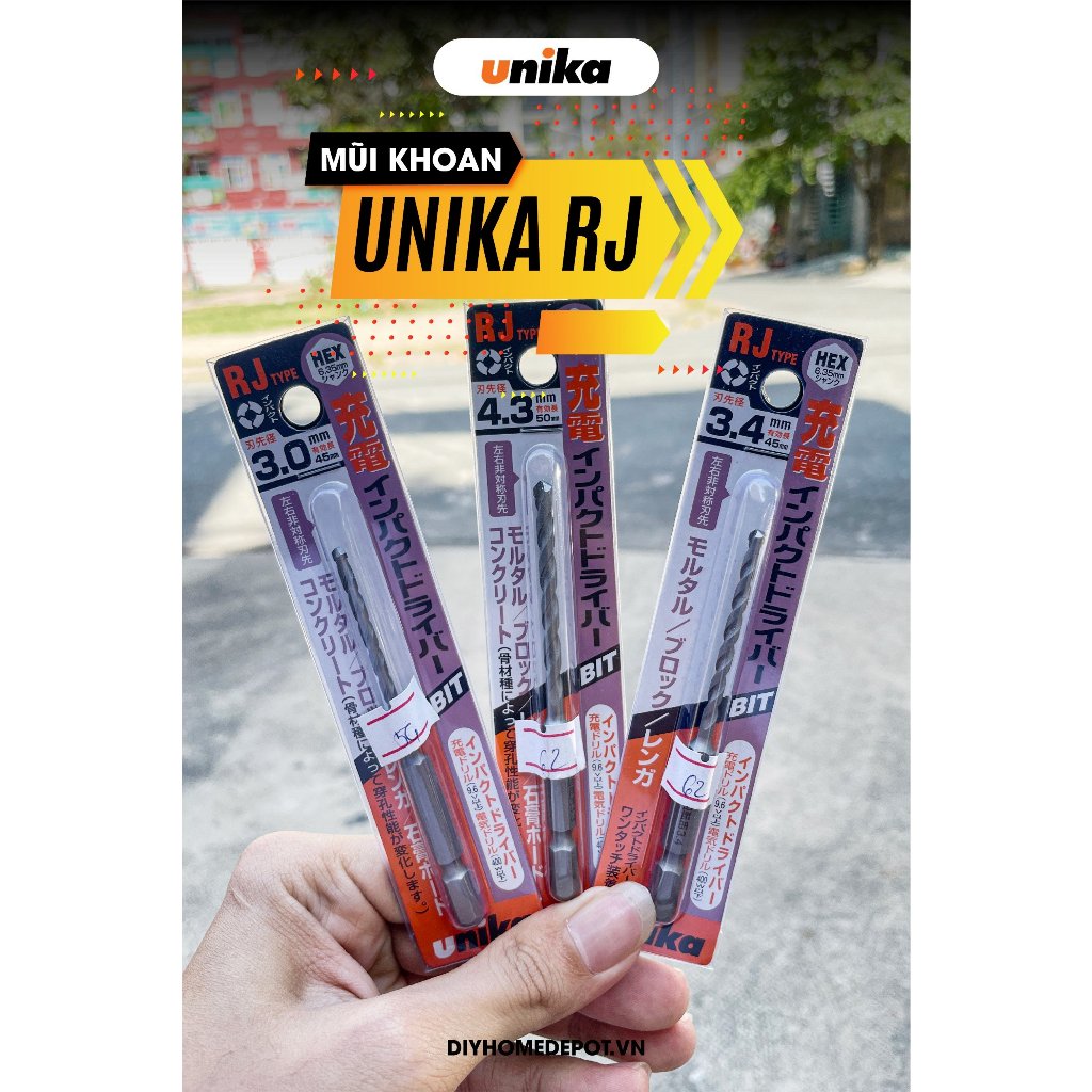 Mũi khoan tường gạch Chuôi lục giác Unika RJ (Bán chạy)