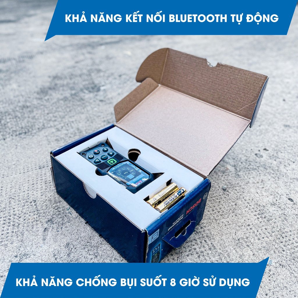 Máy đo khoảng cách Laser tia Xanh Bosch GLM 50-27 CG