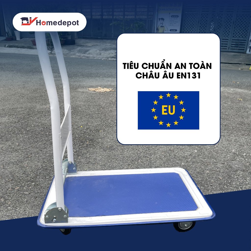 Ảnh Xe đẩy hàng 4 bánh gấp gọn DIY PHT-150S tải trọng 150kg - hàng chính hãng - tiêu chuẩn chất lượng Châu Âu 4