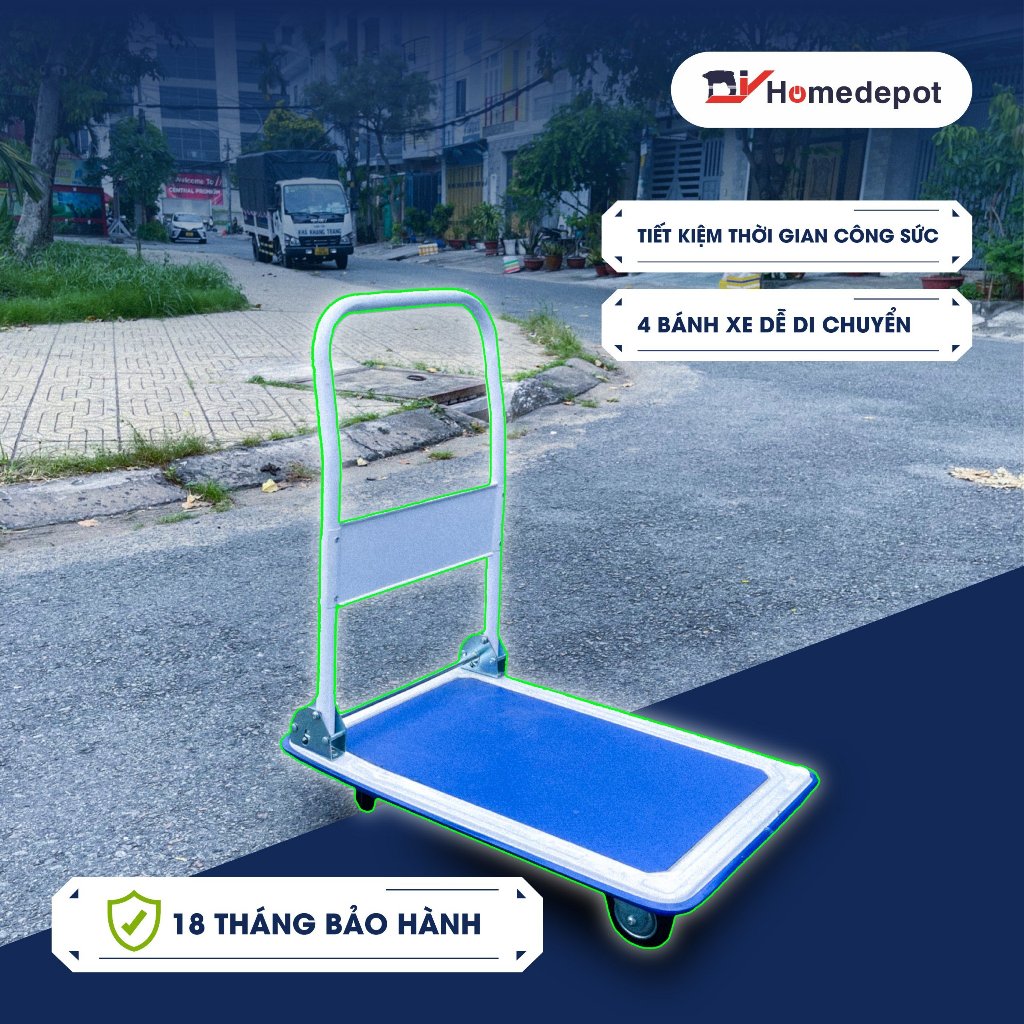 Ảnh Xe đẩy hàng 4 bánh gấp gọn DIY PHT-150S tải trọng 150kg - hàng chính hãng - tiêu chuẩn chất lượng Châu Âu 2