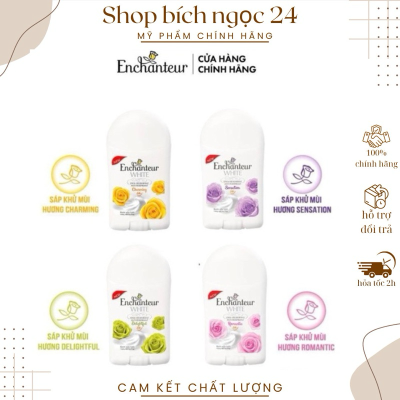 Sáp khử mùi trắng da hương hoa enchanteur 40gr ( đủ mùi )