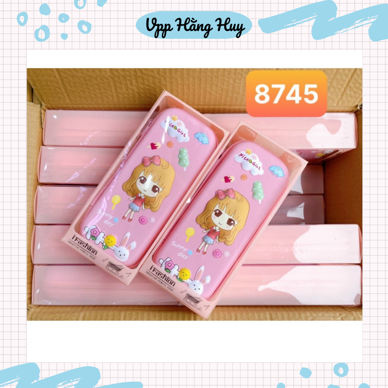 Hộp Đựng Bút Họa Tiết In Nổi 3D Vải Chống Thấm Nước Nhiều Mẫu Cute Túi Chứa Viết Khóa Kéo Dễ Thương dành cho học sinh