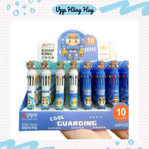 Bút bi bấm 10 màu hàng đẹp dễ sử dụng