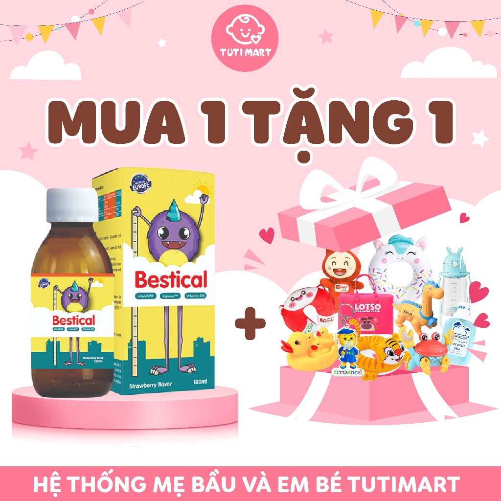 [mua 1 TẶng 1] Siro Bestical Bổ Sung Canxi Vtm D3 Vtm K2 Cho Bé