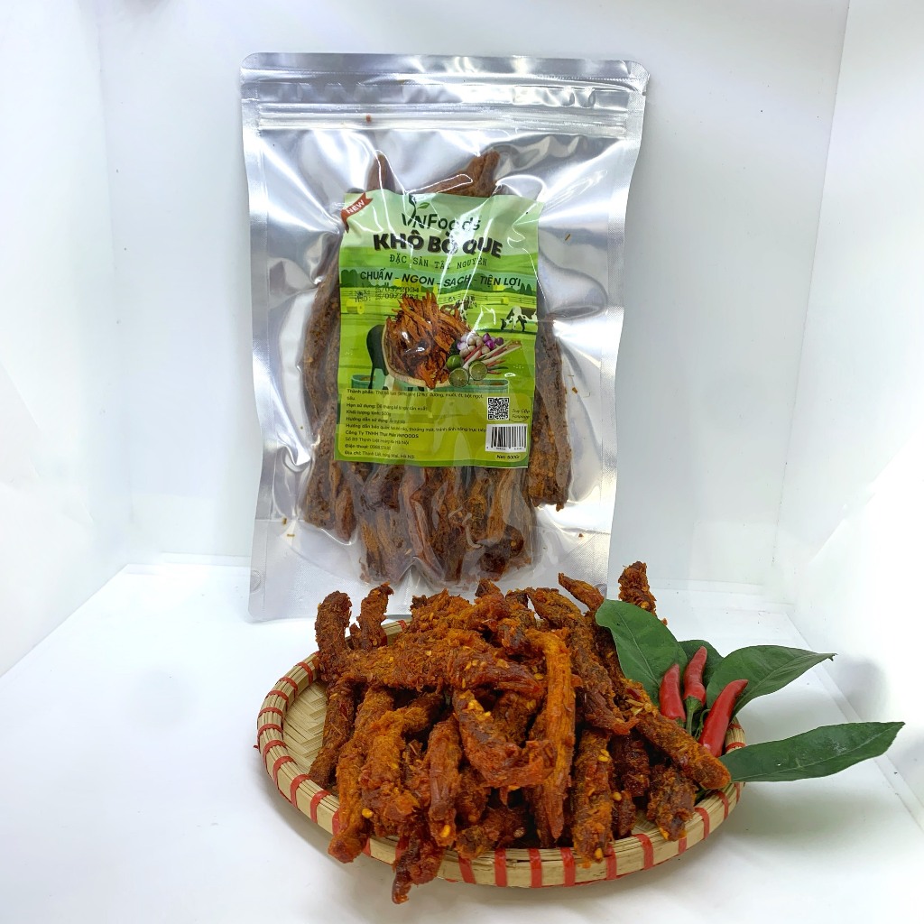 Khô Bò Que Tây Nguyên 500Gr Xuất Khẩu VNFoods